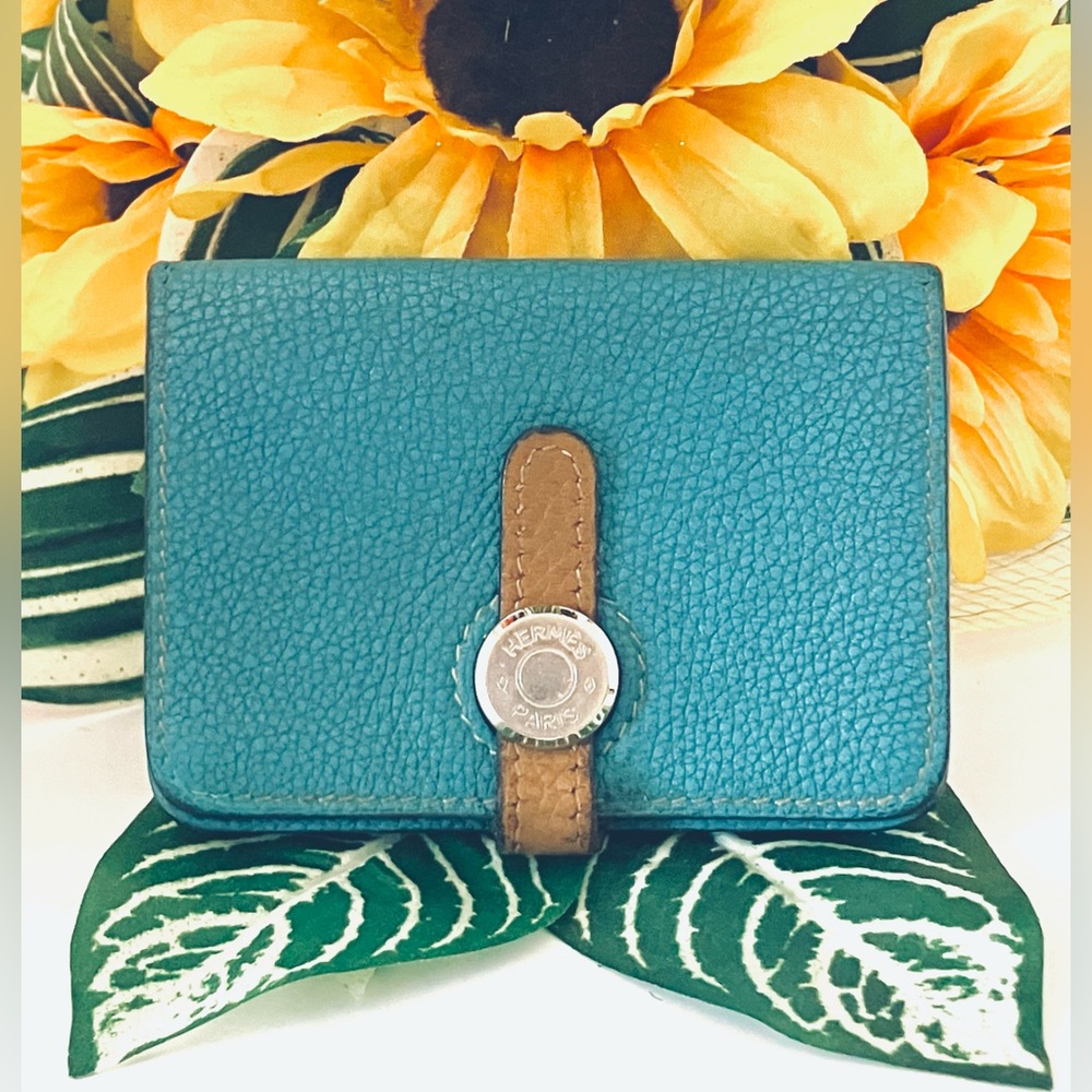 Hermes Dogon Taurillon leather coin/card bifold case